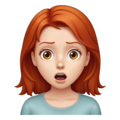 Redhead/ ginger girl shocked  sticker