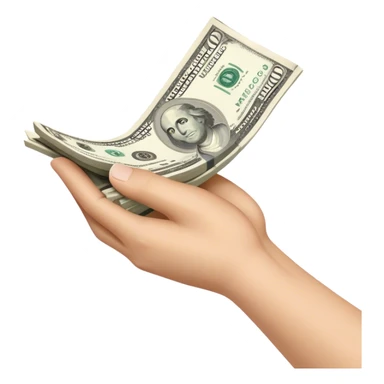 Money with cash in hand  sticker