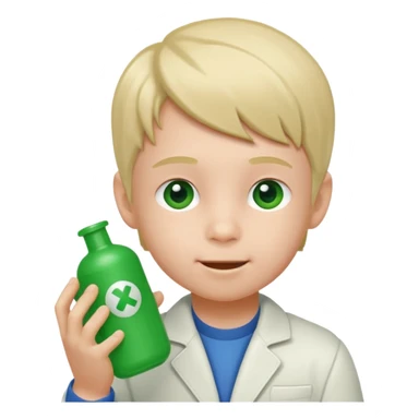 kid playing green formula 1 toy sticker