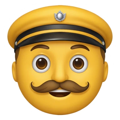 make a emoij thats a france sheff with a mustache sticker