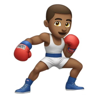 a white man in boxing gloves sticker