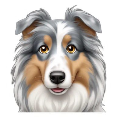 Blue merle shetland sheepdog side eye sticker