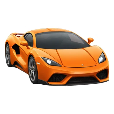 an orange supercar sticker