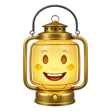 lantern emoji with laughing face sticker