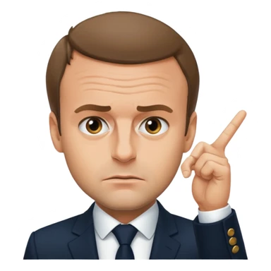 Emmanuel Macron qui fait un doigt d’honneur  sticker