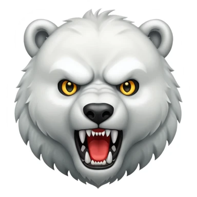 Polar bear and wolf hybrid with sabertooth fangs sticker