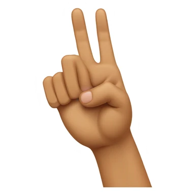 Tan Hand heart with pointer and middle finger  sticker