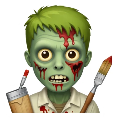 painter zombie  sticker