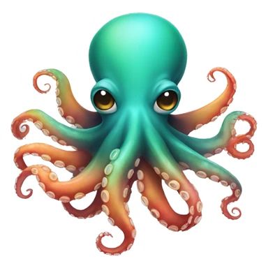 multicolored octopus sticker