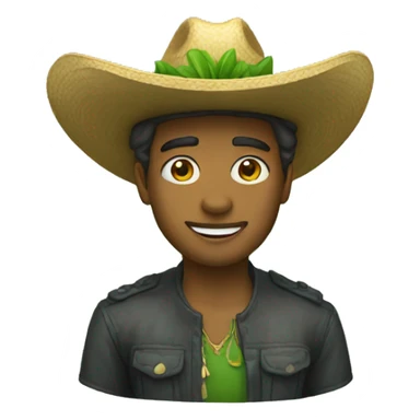 Cara FELI con sombrero verde sticker
