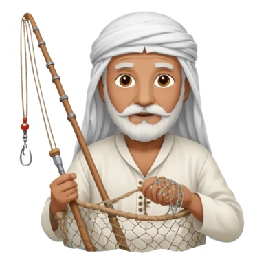 old emirates guys wearin gUAE cloths with white beared .. he works in the sea sticker