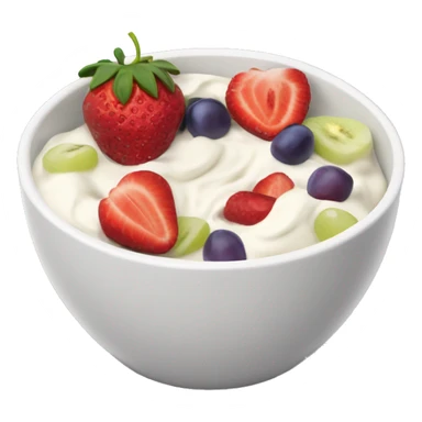 fruit yogurt bowl with strawberries and grapes sticker