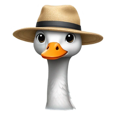 Goose wearing hat  sticker