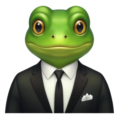 frog with tie sticker