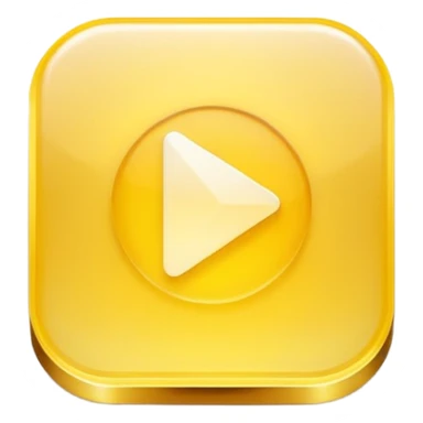 Graphic: 🎥 Play button icon (white) with yellow glow.
Animation: Play button pulses softly.
Background: Transparent.
 sticker