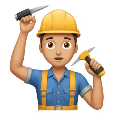 Hitting the nail on the head over and over sticker