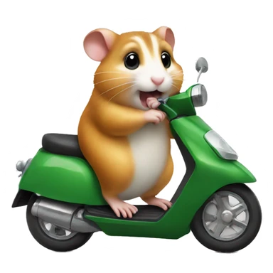 A hamster in italy on a scooter sticker