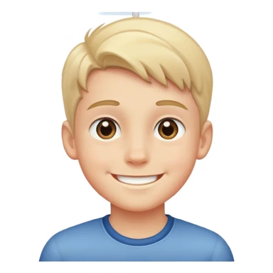 smiling boy by the window sticker