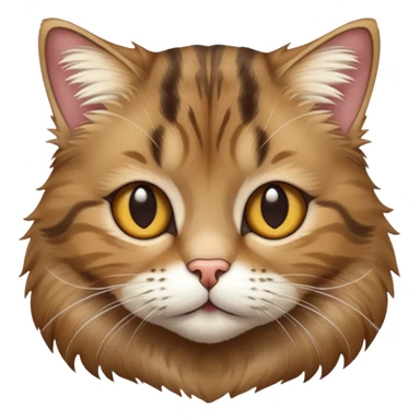 tabby cat with white nose sticker
