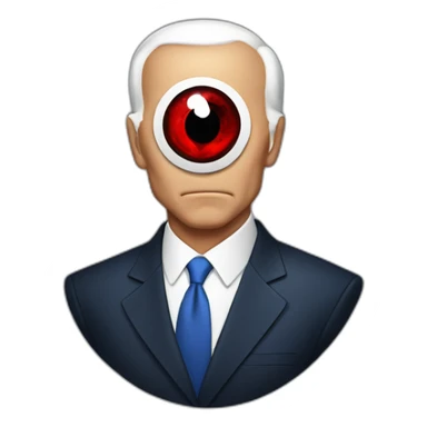 Biden with a sharingan sticker