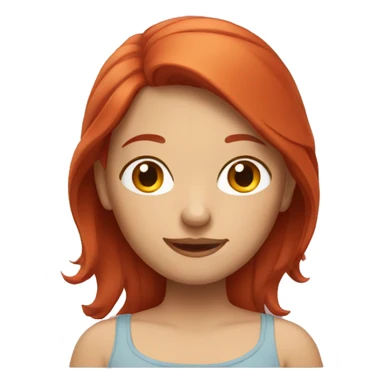 red hair girl relaxing sticker