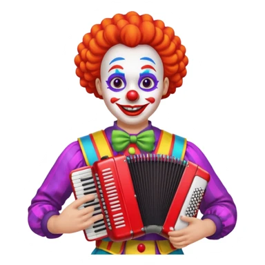  Clown with Accordion sticker