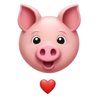Heart oink sticker