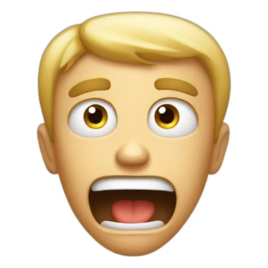 a face that is shocked and angry sticker