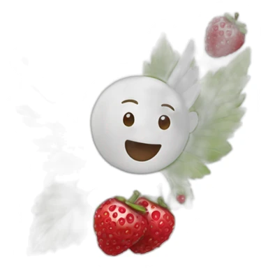round and ripe berries with angel wings sticker