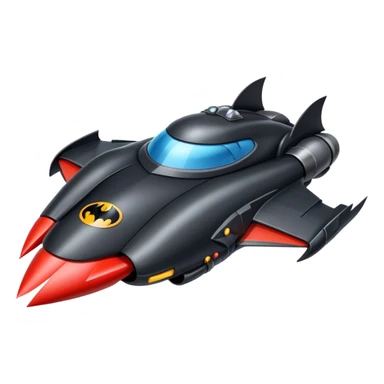 batmobile riding a rocket ship boom! sticker