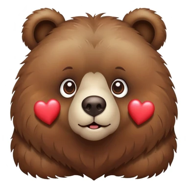 Bear with hearts in eyes sticker