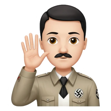 Hitler salute with nazi symbol on shirt sticker