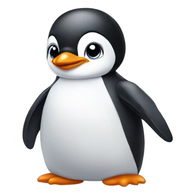 penguin baby wearing a bow  sticker