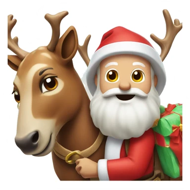 Santa and his rein were deer on vacation sticker