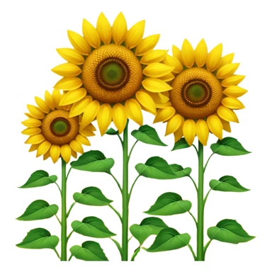 Sunflower field no background  sticker