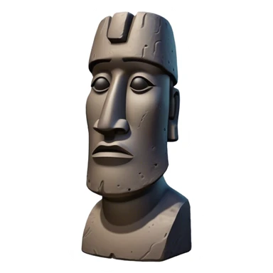 easter island statue side view sticker