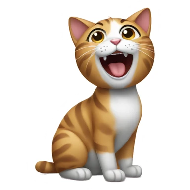 A cat singing sticker