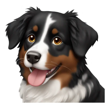 Black Australian shepherd with brown markings sticker