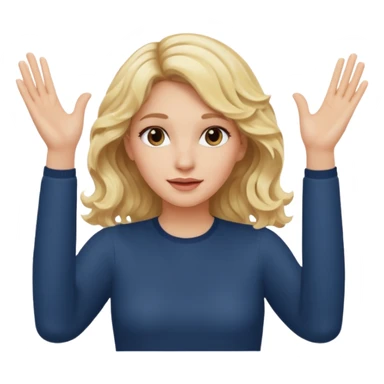 It wasn’t me, blonde wavy hair hands up sticker