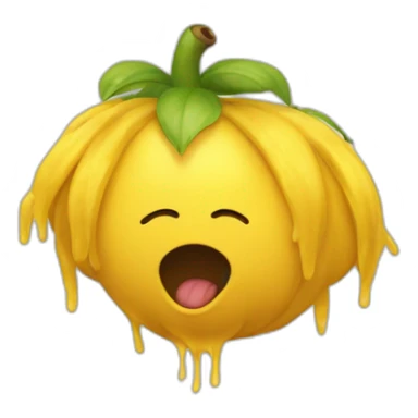 Un caca jaune qui pete sticker