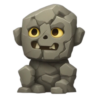 little cute Golem rock sticker