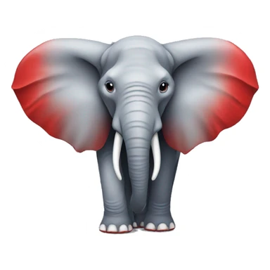 Elephant wearing red holding Red Bull sticker