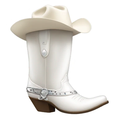 white cowboy boot  sticker