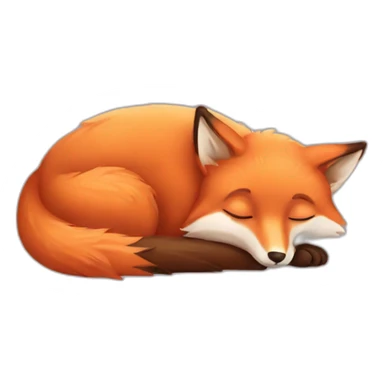 Sleepy fox sticker