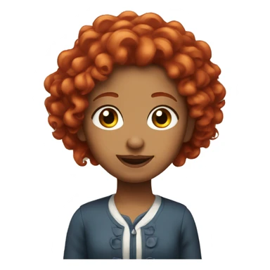 scarlet johnson with curly red hair sticker