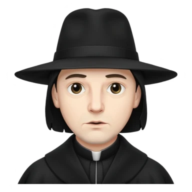 Puritan reverend male sticker