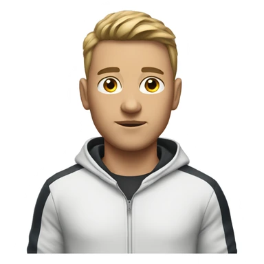 Young white sports coach wearing a tracksuit with no logos  sticker