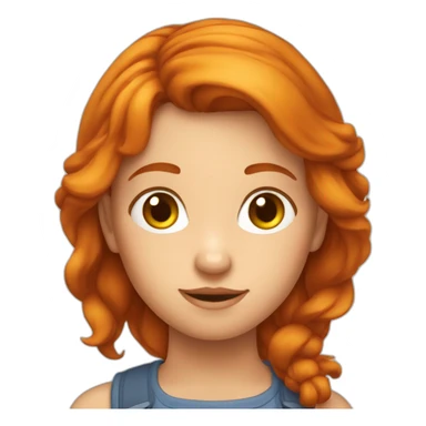 Une fille rousse folle sticker