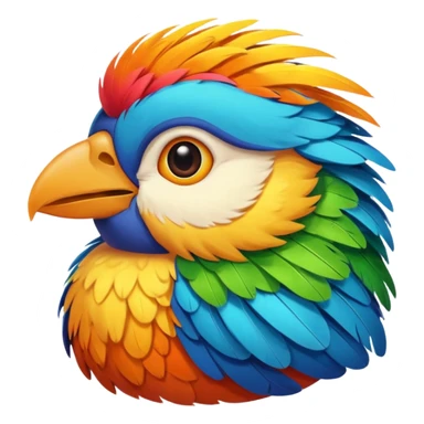 A smiling bird sticker