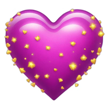 pink-and-purple-heart-with-yellow-sparkles sticker